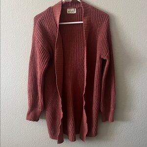 Poof! Women's Cardigan Sweater - Dusty Rose